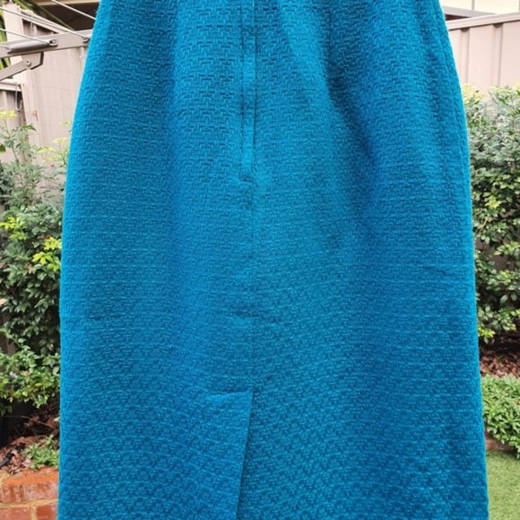 Vintage Dolina Petites Teal Skirt - Picture 2 of 15